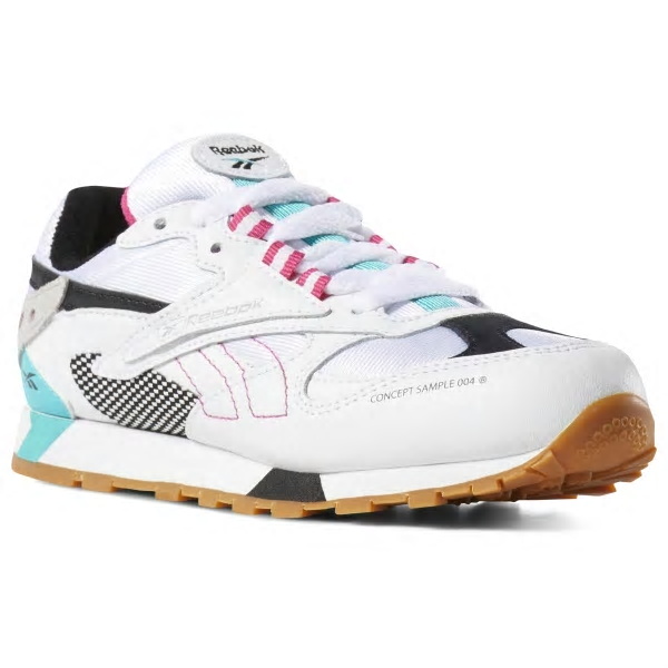 Reebok Classic Leather ATI 90s Shoes For Boys Colour:White/Turquoise/Grey